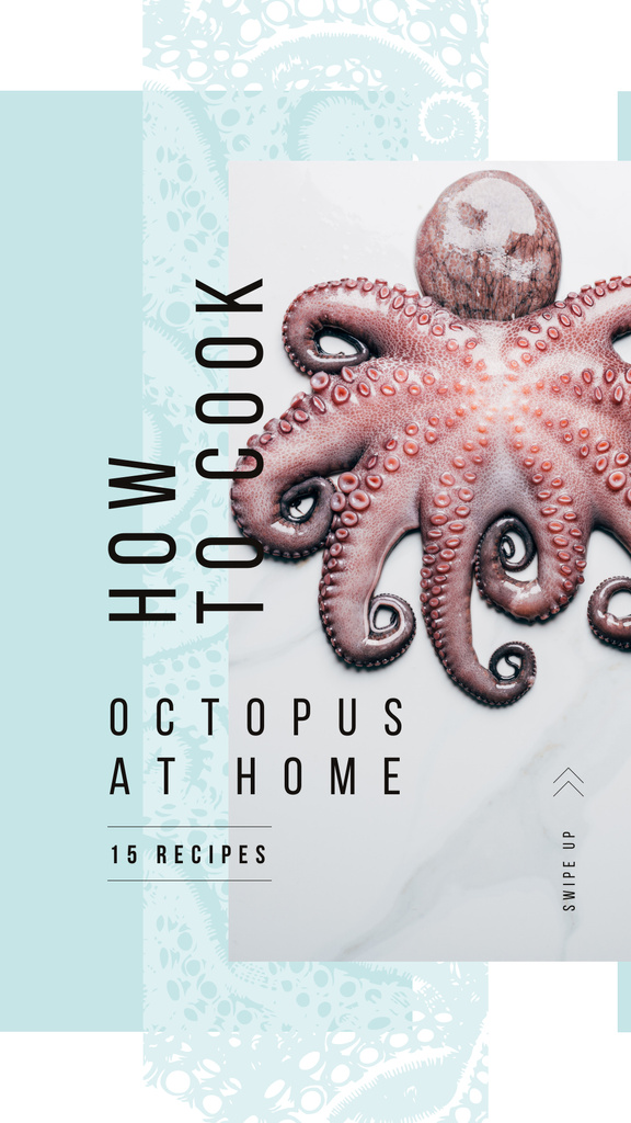 Raw octopus delicacy Instagram Story Modelo de Design
