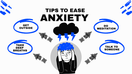 Template di design Helpful Tips On Anxiety Avoiding Mind Map