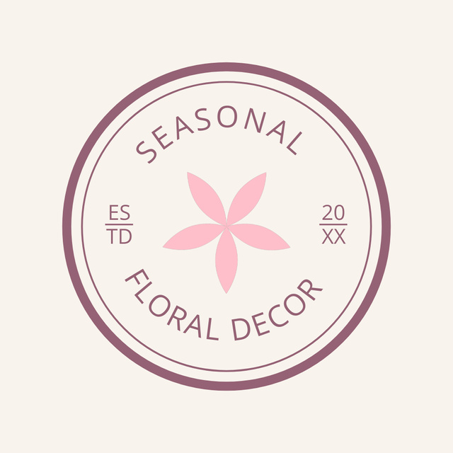 Seasonal Flower Decoration Company Emblem Animated Logo – шаблон для дизайну