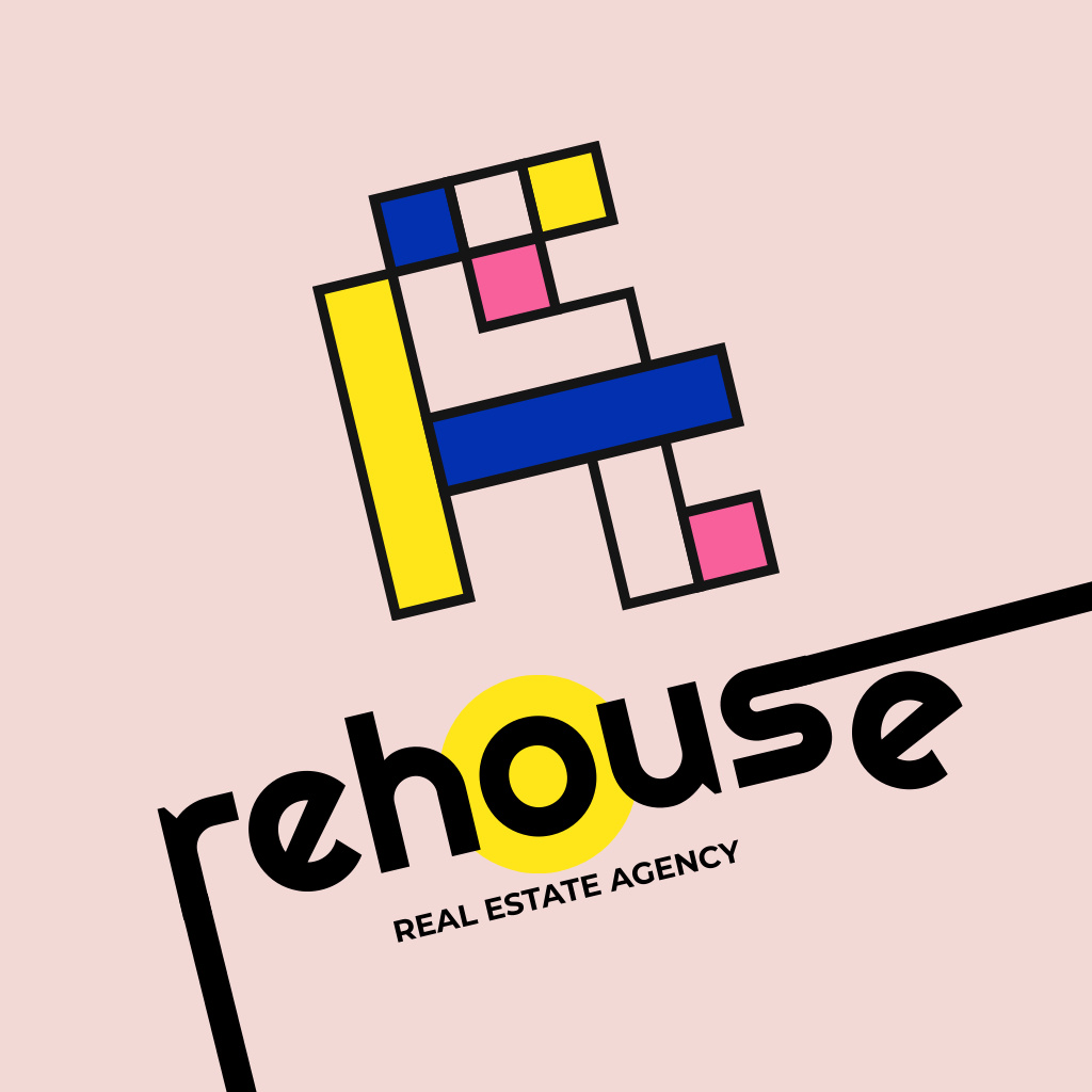 Designvorlage Abstract Emblem of Real Estate Agency für Logo