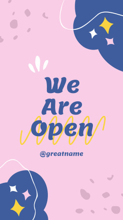 Platilla de diseño We Are Open Announcement Instagram Story