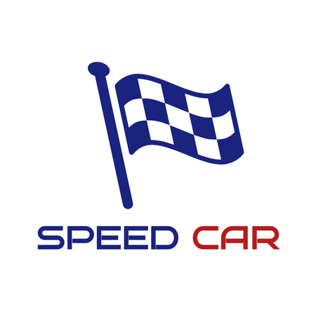 Template di design Emblem with Race Flag Logo