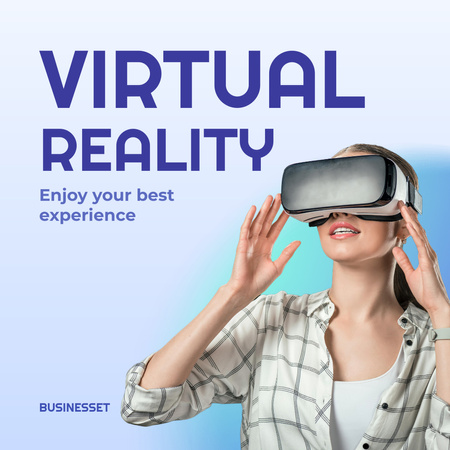 Designvorlage Enjoy Virtual Reality With Us für Instagram