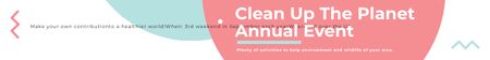 Ontwerpsjabloon van Leaderboard van Clean up the Planet Annual event