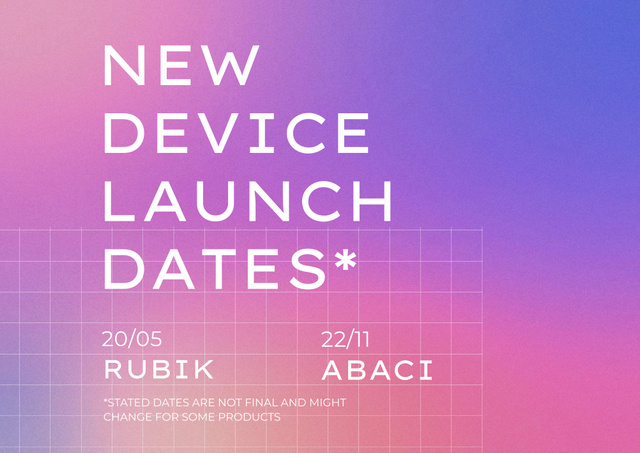 Announcement of New Device Launch Poster B2 Horizontal Πρότυπο σχεδίασης