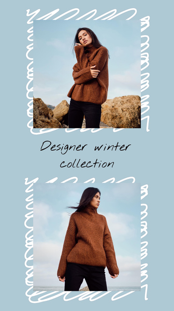 Winter Fashion Collection Sale Offer Instagram Video Story Πρότυπο σχεδίασης
