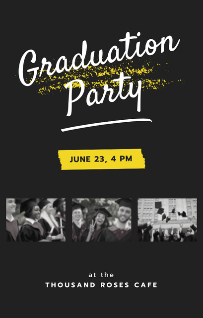 Szablon projektu Summer Graduation Party Announcement Invitation 4.6x7.2in