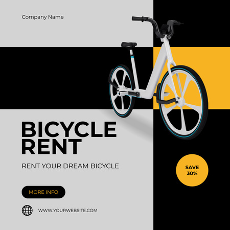Dream Bicycle for Rent Instagram – шаблон для дизайна