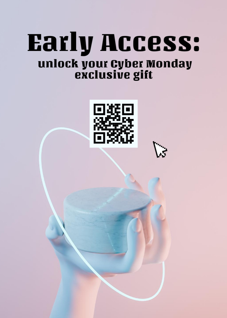 Template di design Exclusive Online Sale on Cyber Monday Postcard 5x7in Vertical