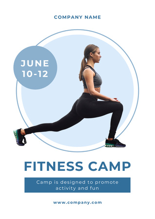 Plantilla de diseño de Cartel del campamento de fitness Poster 
