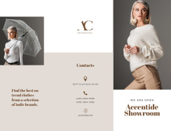 Showroom Offer with Woman in Stylish Clothes