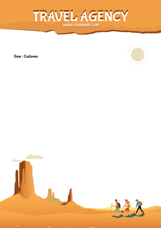 Plantilla de diseño de Letter from Travel Agency Letterhead 