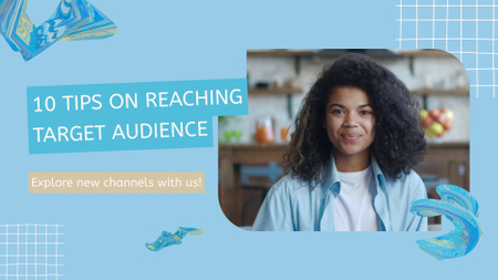 Platilla de diseño Tips for Reaching Target Audience from Young African American Woman YouTube intro