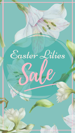 Modèle de visuel Easter Lilies Sale Announcement - Instagram Story