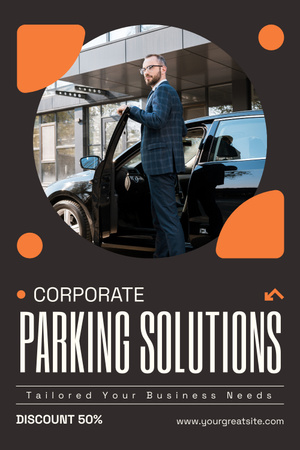 Platilla de diseño Discount on Corporate Parking for Company Personnel Pinterest