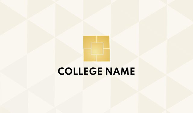 Emblem of College Business card Šablona návrhu