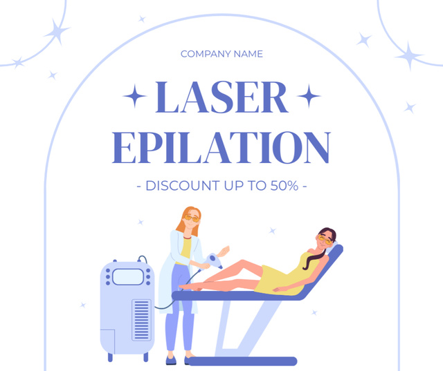 Offering Quality Laser Hair Removal Services Facebookデザインテンプレート