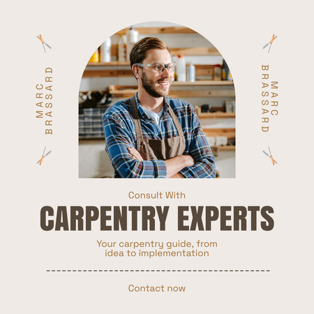 Decent Carpentry Expert Consultation Service Offer Instagram AD Design Template