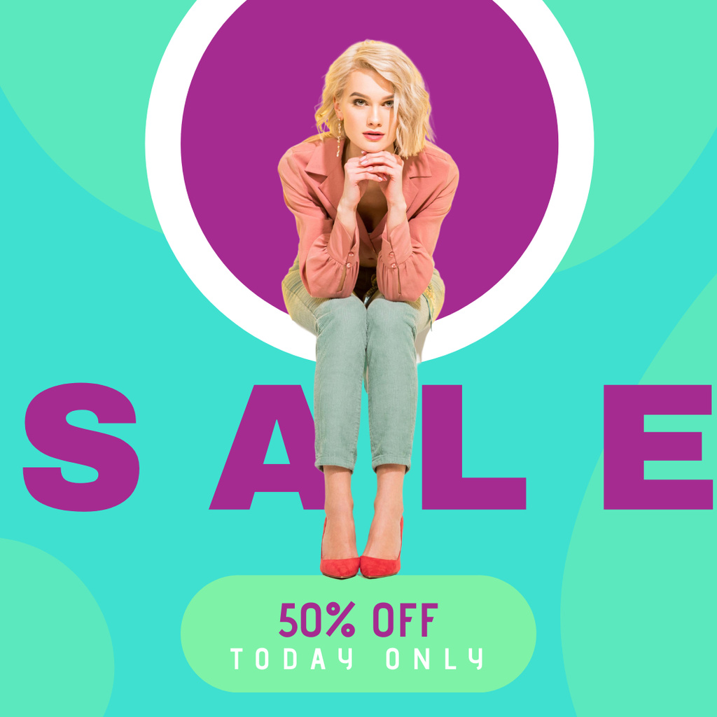 Big Discounts For Fashion Items Today Instagram Design Template