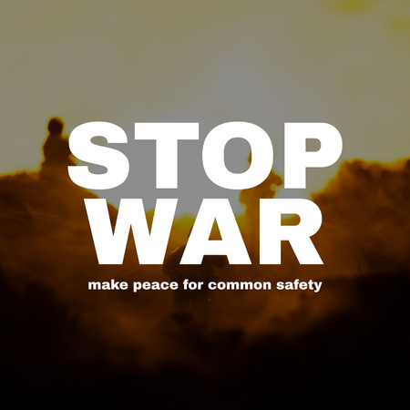 War Photo for Motivation to Make Peace Instagram Design Template