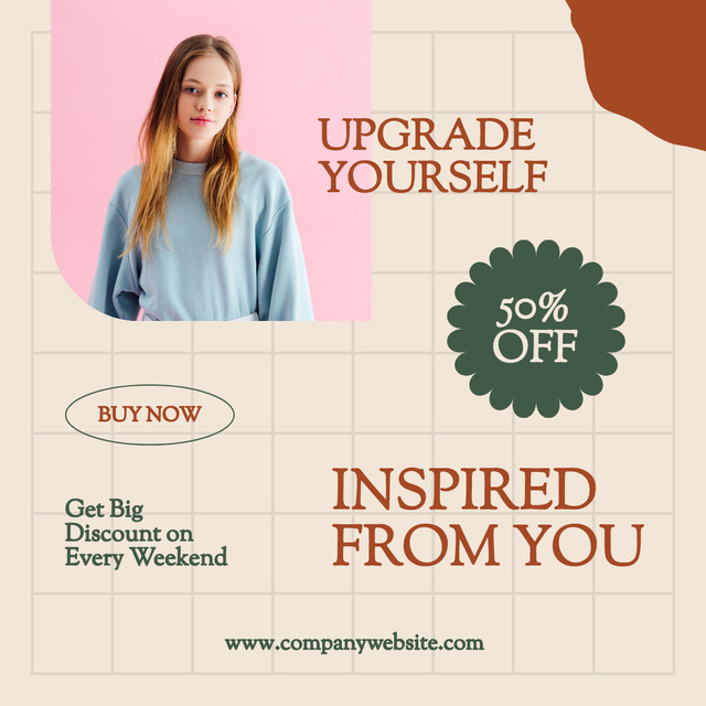 Fashion Sale with Woman Instagram Design Template