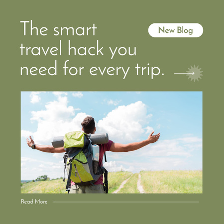 Tourism Blog with Traveller Instagram Design Template