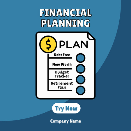Modèle de visuel planification et analyse financières - Instagram