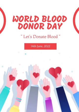 Designvorlage World Blood Donor Day für Invitation