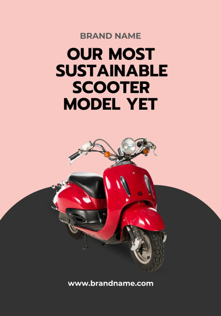 Advertising for New Model Scooter Poster 28x40in Šablona návrhu