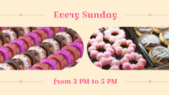 Happy Hours Promo In Donuts Shop Every Sunday