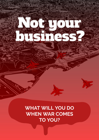 Awareness about War in Ukraine Poster Design Template