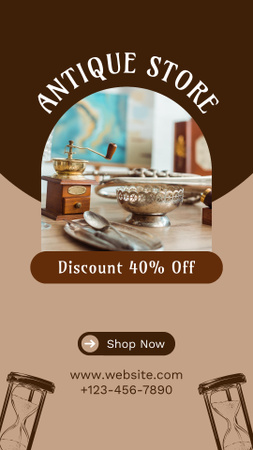 Precious Grinder And Tableware With Discount Offer Instagram Story Design Template