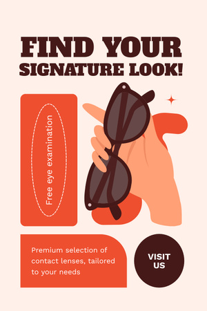 Platilla de diseño Trendy Sunglasses for Signature Look Pinterest