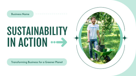 Üzleti átalakítás a zöldebb bolygóért Presentation Wide tervezősablon