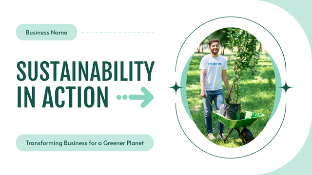 Business Transformation for Greener Planet Presentation Wideデザインテンプレート