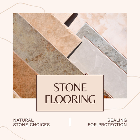 Template di design Offerta di varie piastrelle in pietra per pavimenti Animated Post