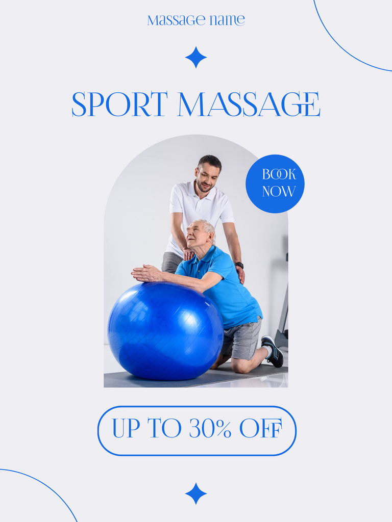 Designvorlage Special Offer for Sports Massage für Poster US