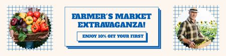 Platilla de diseño Big Discounts at Farmer's Market Twitter
