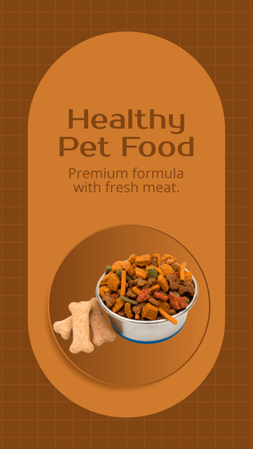 Ontwerpsjabloon van Instagram Story van Healthy Pet Food Offer