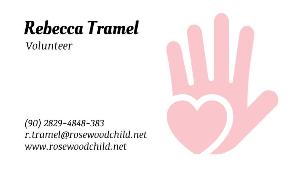 Compassionate Childcare And Child Defense Fund Volunteer Business Card US Design Template