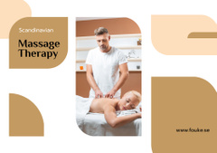 Massage Salon Ad with Relaxed Woman