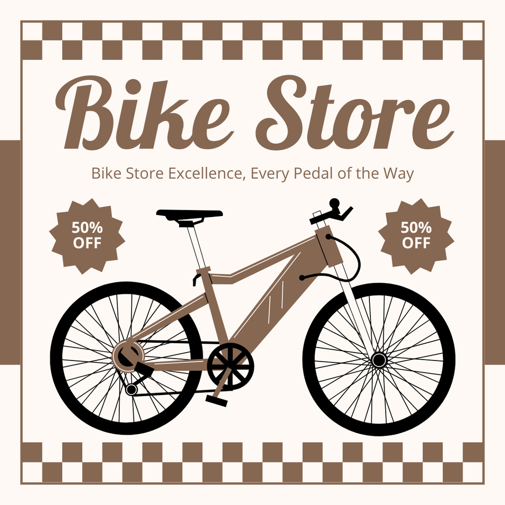 Ontwerpsjabloon van Instagram AD van Best Offer of Bike Store
