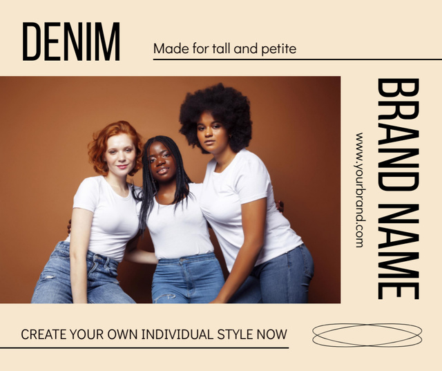 Denim Clothes Offer for Tall and Petite Facebook – шаблон для дизайну