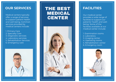 Ontwerpsjabloon van Brochure van Beste serviceaanbieding voor medische centra