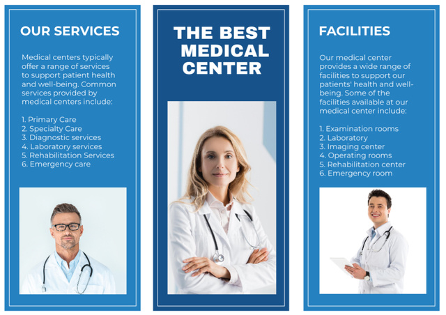 Platilla de diseño Best Medical Center Service Offer Brochure