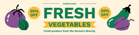 Discount on Perfect Fresh Vegetables Twitter Design Template