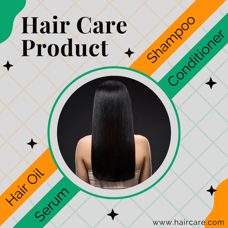 Hair Care Products Promotion Instagram Design Template