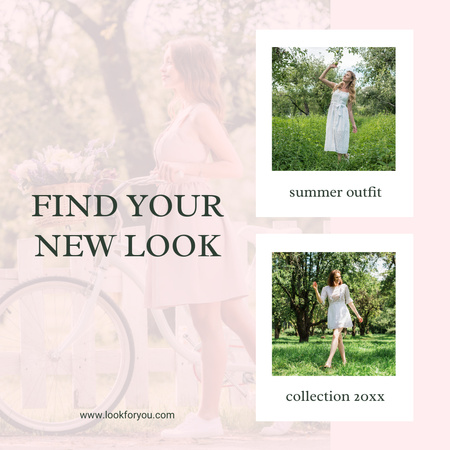 Summer Fashion Collection for New Look Instagram Design Template