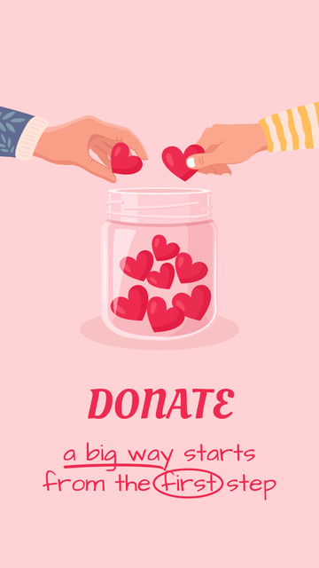 Donation of Love and Help Instagram Story Modelo de Design