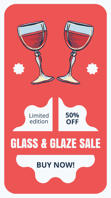 Designvorlage Glassware Limited Edition with Discounted Price für Instagram Video Story